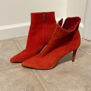 Elegant Red Ankle Boots
